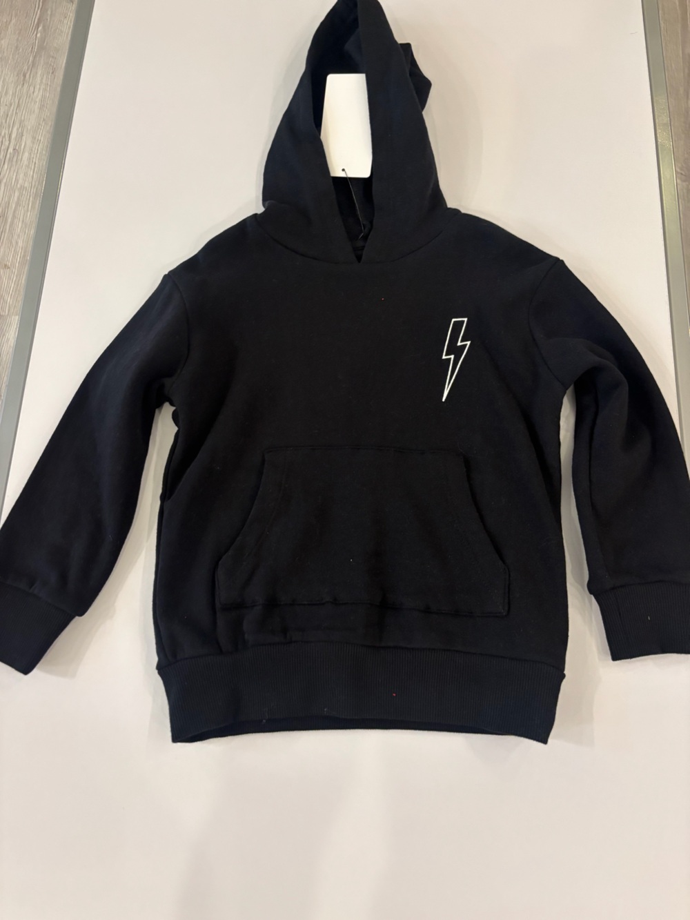 Chaser Black Crewneck Sweatshirt with White Lightning Logo